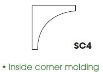 PR-SC4 (ICM) Petit Brown Shaker Inside Corner Molding