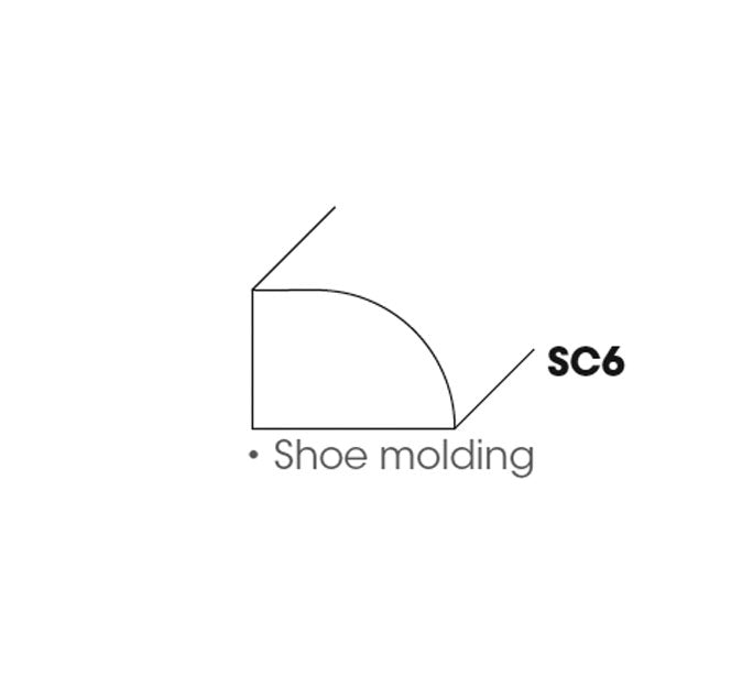 PW-SC6 (SM) Petit White Shaker Shoe Molding