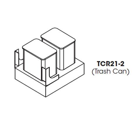 Product image showing pull out trash can unit