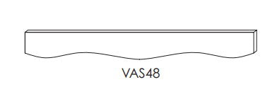 AW-VAS48 Ice White Shaker Valance* (Special order item, eta 4-5 weeks)