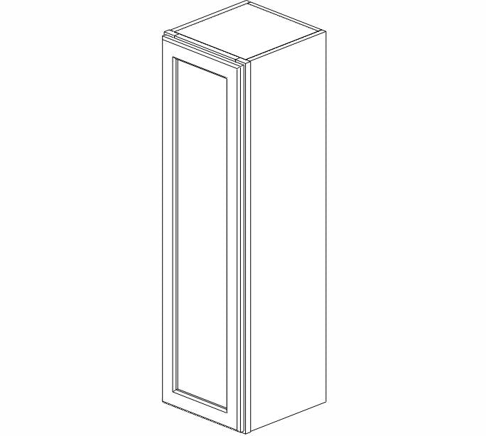 AB-W1242 Lait Grey Shaker Wall Cabinet