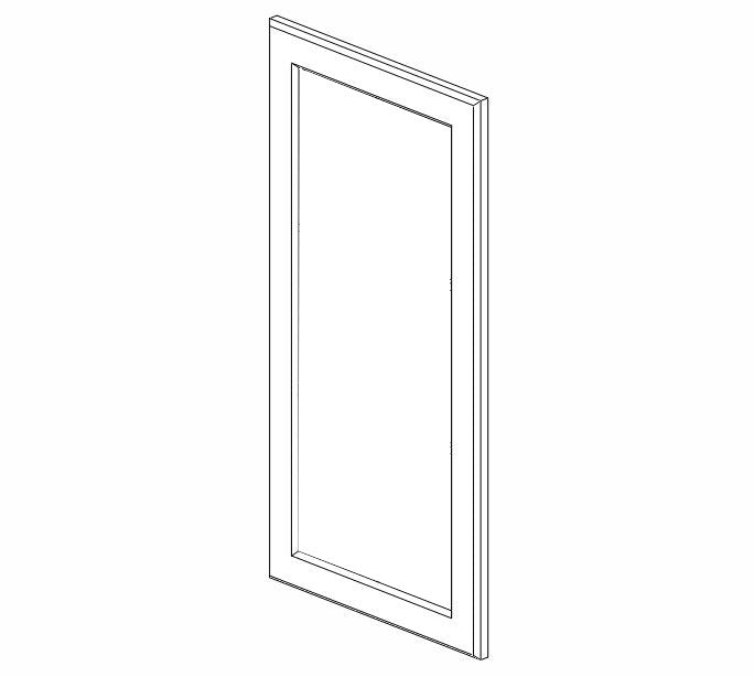 PW-WDC2430GD Petit White Shaker Glass Door for WDC2430