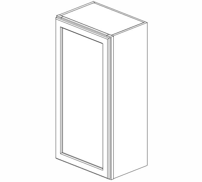 AZ-W1836 Champagne Shaker Wall Cabinet