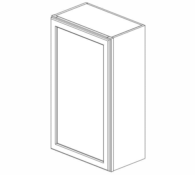 AZ-W2136 Champagne Shaker Wall Cabinet