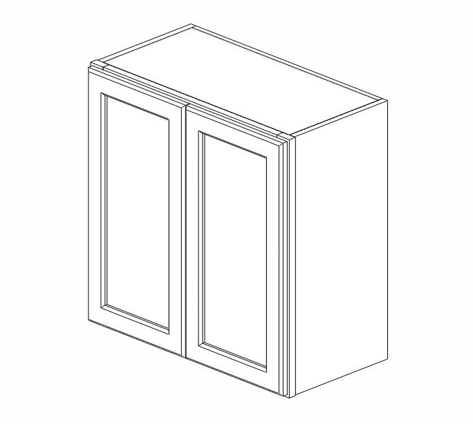 TW-W2424B Uptown White Wall Cabinet