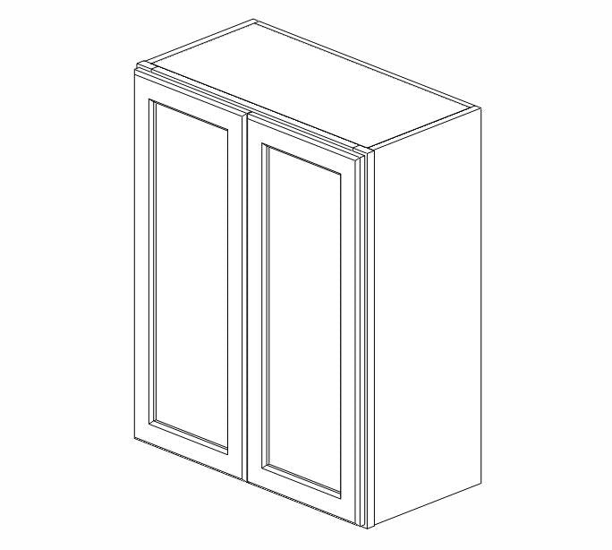 AE-W2430B Estate Brown Shaker Wall Cabinet