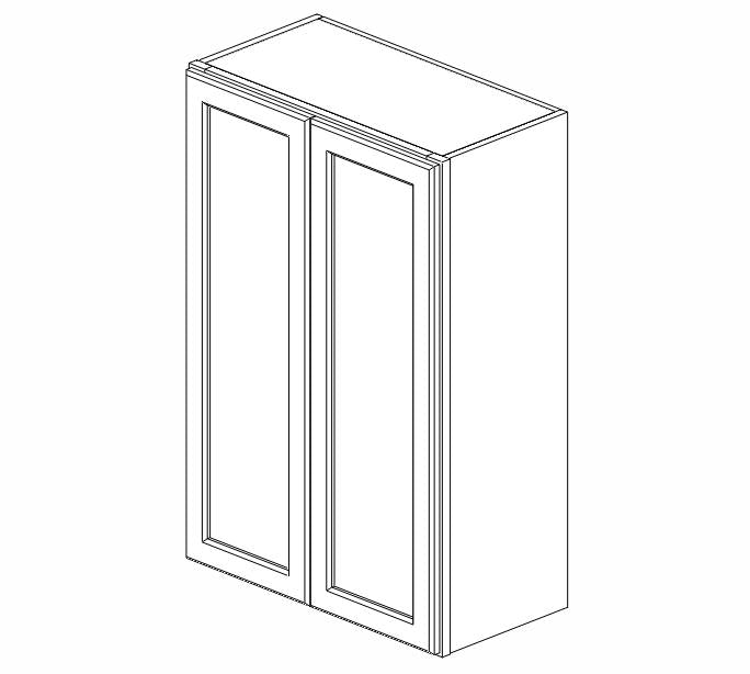 AE-W2436B Estate Brown Shaker Wall Cabinet