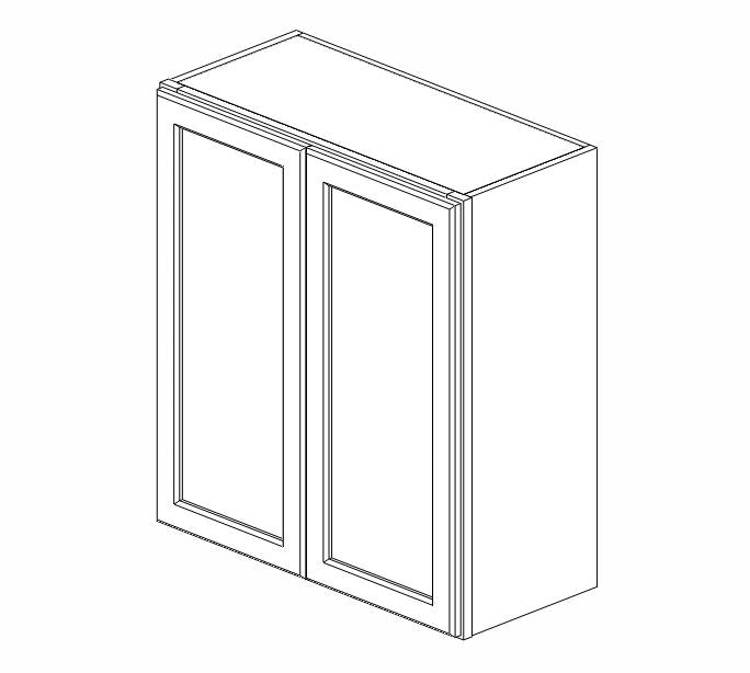 TW-W2730B Uptown White Wall Cabinet