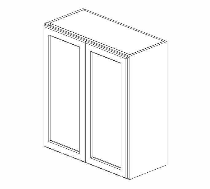 AW-W2730B Ice White Shaker Wall Cabinet