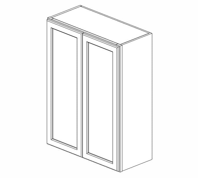 AZ-W2736B Champagne Shaker Wall Cabinet