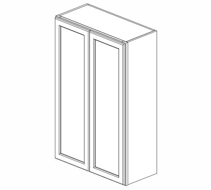AW-W2742B Ice White Shaker Wall Cabinet