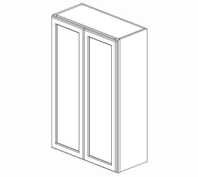 AZ-W2742B Champagne Shaker Wall Cabinet