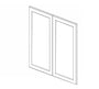 AW-W3642BGD Ice White Shaker Glass Door for W3642B (2pcs/set)* (Special order item, eta 4-5 weeks)