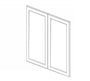 AW-W3042BGD Ice White Shaker Glass Door for W3042B (2 pcs/set)* (Special order item, eta 4-5 weeks)