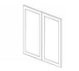 TW-W3036BGD Uptown White Glass Door for W3036B (2pcs/set)