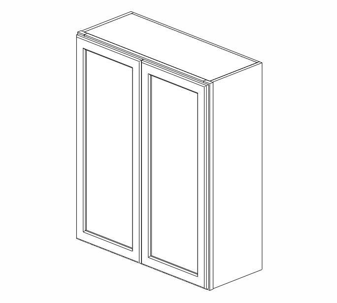 AW-W3036B Ice White Shaker Wall Cabinet