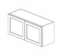 AH-W3315B Homestead Oak Shaker Wall Cabinet
