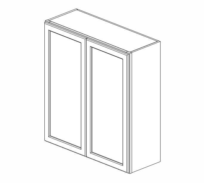 AW-W3336B Ice White Shaker Wall Cabinet