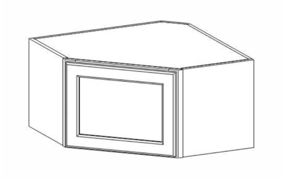 PW-WDC2412 Petit White Shaker Wall Diagonal Corner Cabinet