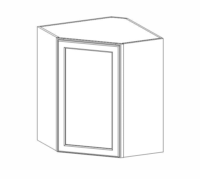 AZ-WDC2430 Champagne Shaker Wall Diagonal Corner Cabinet