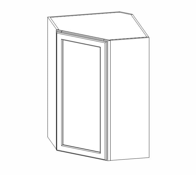 PW-WDC2436 Petit White Shaker Wall Diagonal Corner Cabinet