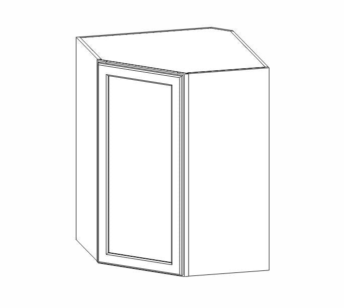AB-WDC273615 Lait Grey Shaker Wall Diagonal Corner Cabinet