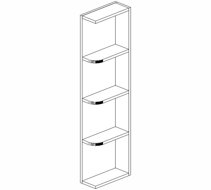 TW-WES542 Uptown White Wall End Shelf