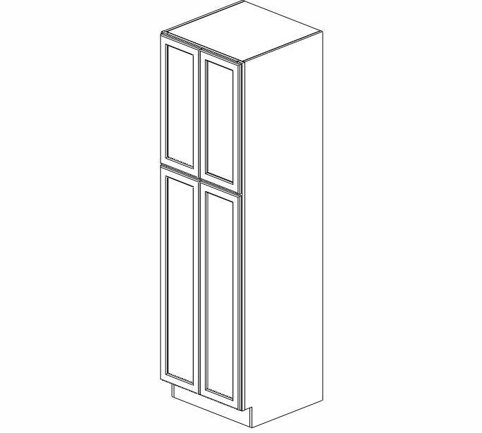 AW-WP2484B Ice White Shaker Wall Pantry Cabinet