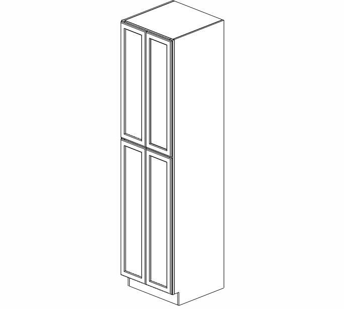 AW-WP2496B Ice White Shaker Wall Pantry Cabinet