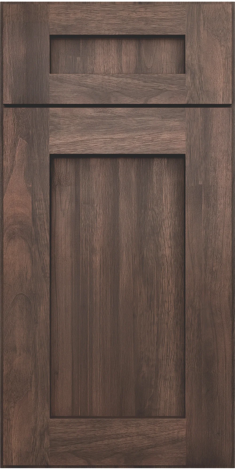 Estate Brown Shaker cabinet front with drawer and door