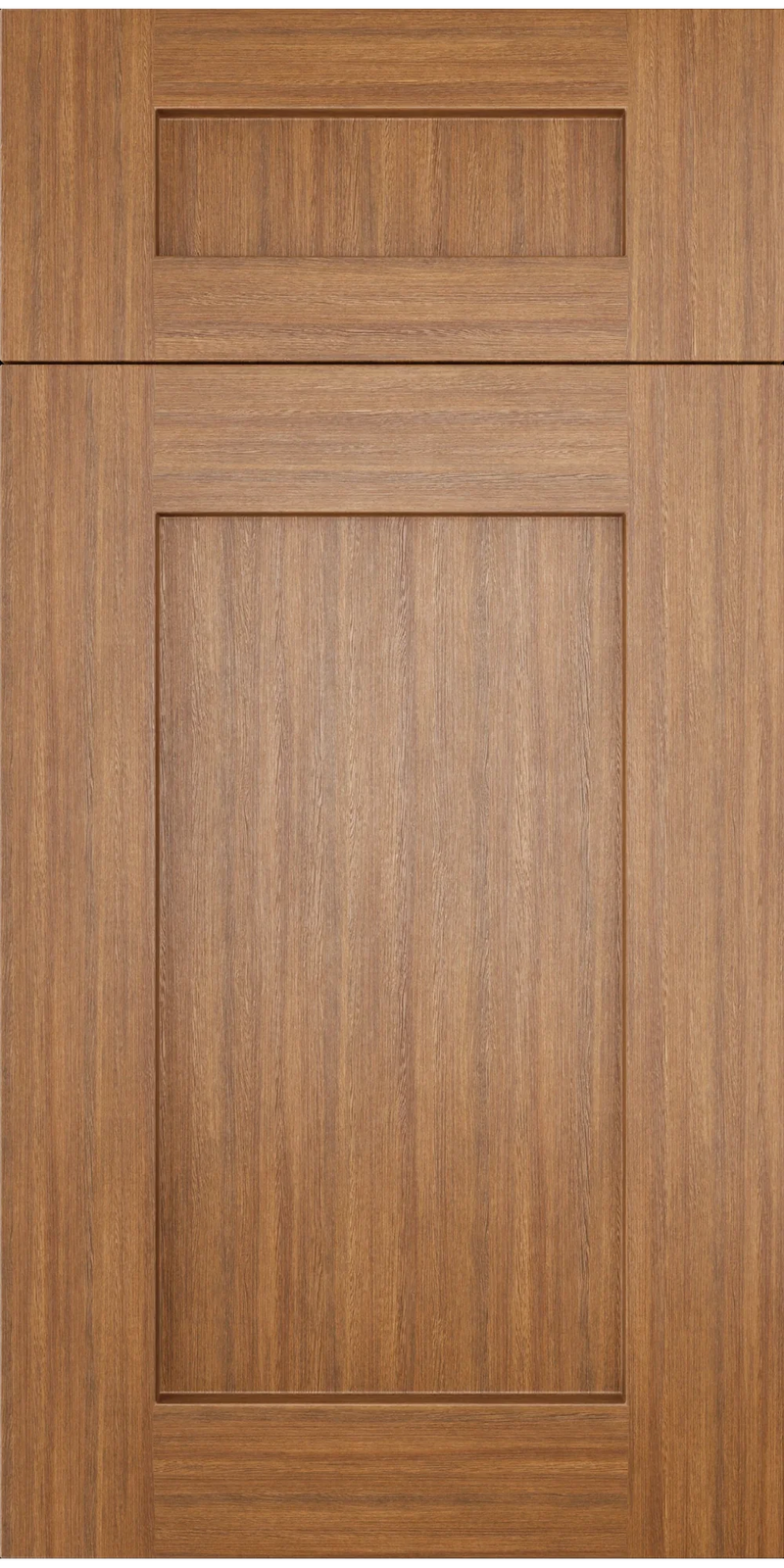 Woodland Brown Shaker cabinet front with drawer and door