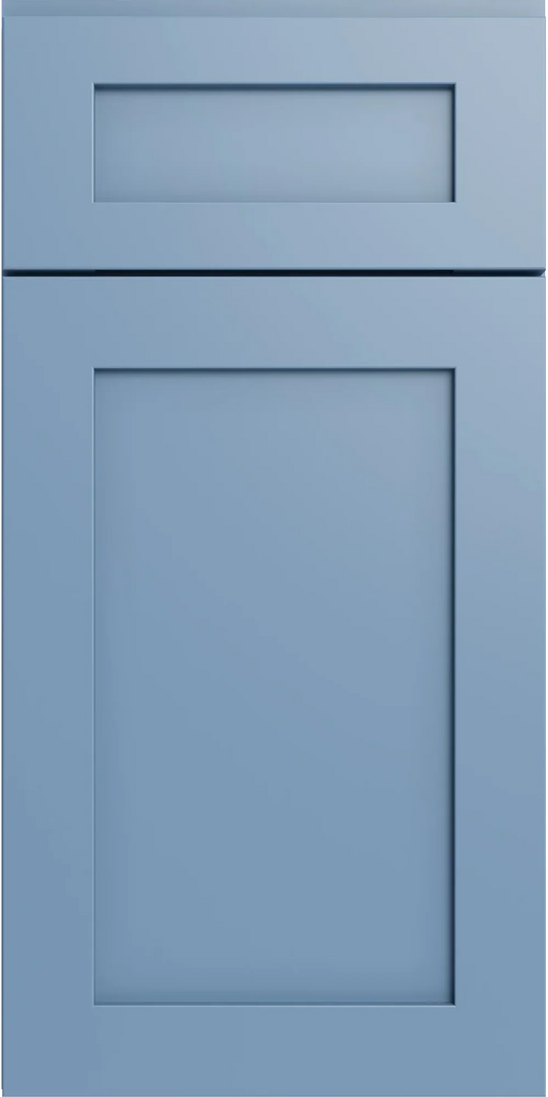 Xterra Blue cabinet front with drawer and door